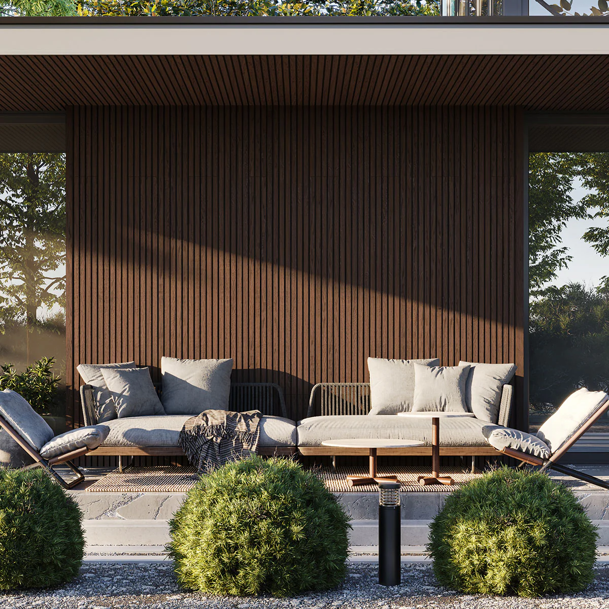 Exterior Wood-Look Composite Slat Panels - Image 9