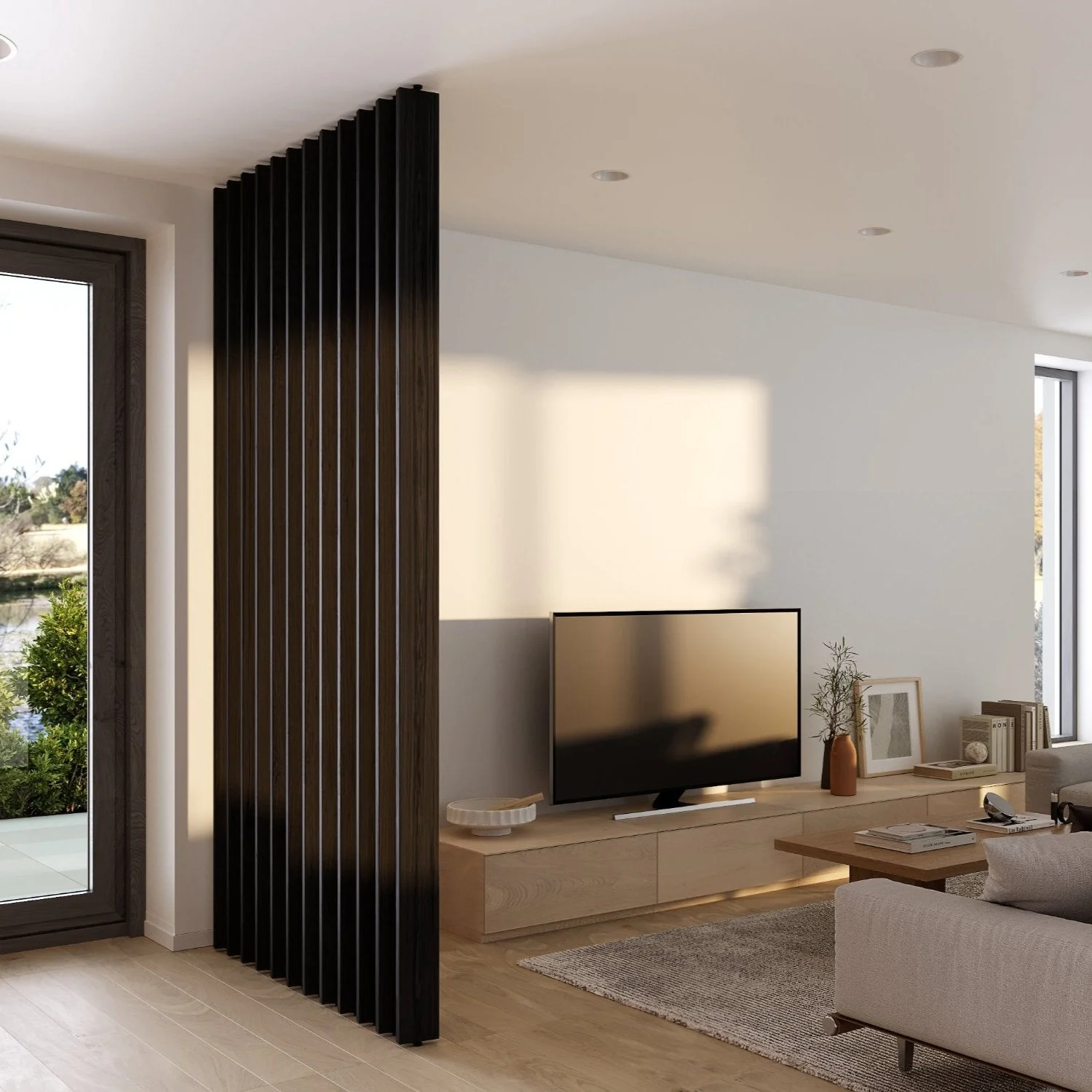 Wood Slat Room Divider - Image 11