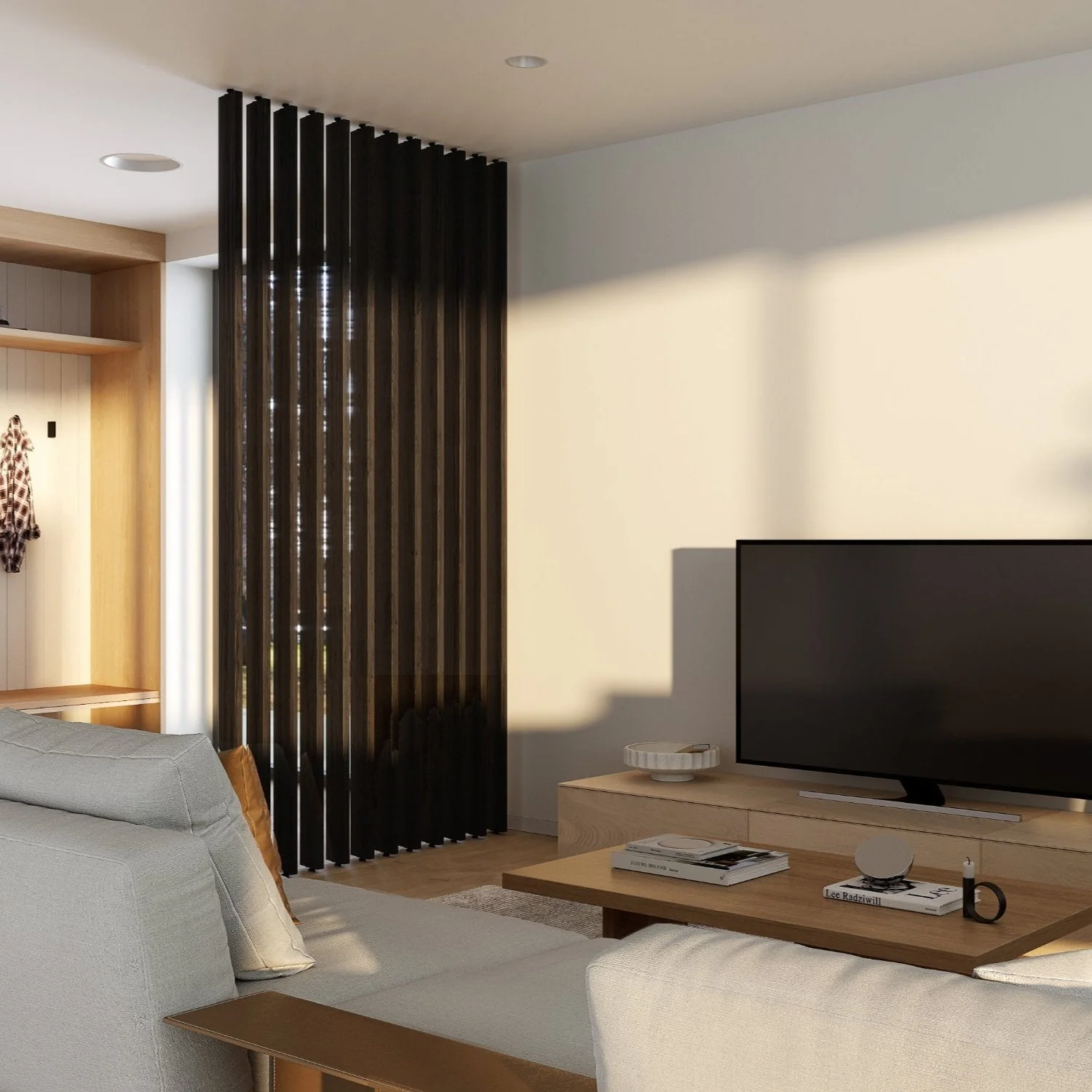 Wood Slat Room Divider - Image 12